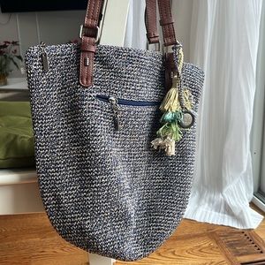 The Sak Silverwood Crochet Shopper Nwt